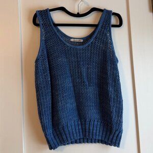 Misha and Puff Net Stitch Top in Blue